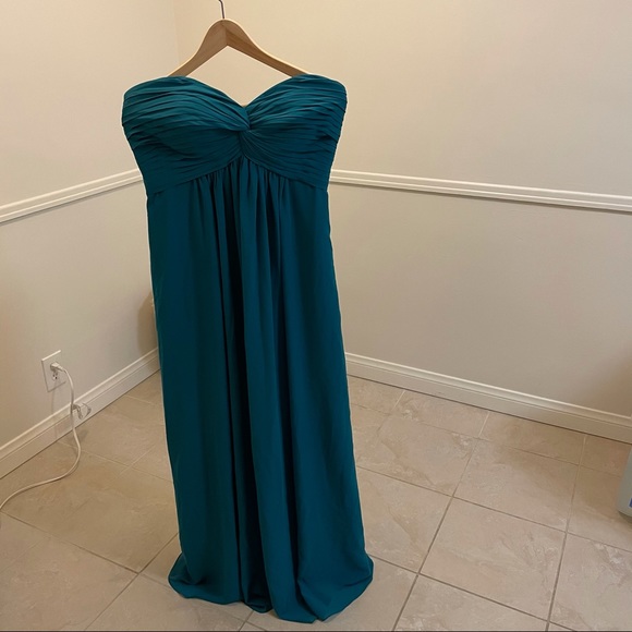 Bill Levkoff Blue strapless Dress - Picture 3 of 9